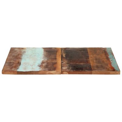 vidaXL Tablero de mesa madera maciza reciclada 80x80x(2,5-2,7) cm
