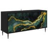 vidaXL Mueble de TV WIJHE 102 x 33 x 51 cm Roble Negro