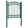 vidaXL Puerta de valla EMMEN con arco superior de acero, 100x86 cm, verde