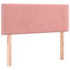 vidaXL Cama box spring con colch&oacute;n terciopelo rosa 80x200 cm