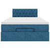 vidaXL Estructura de cama otomana colchón terciopelo azul oscuro