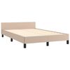 vidaXL Estructura cama sin colch&oacute;n cuero sint&eacute;tico capuchino 120x190cm