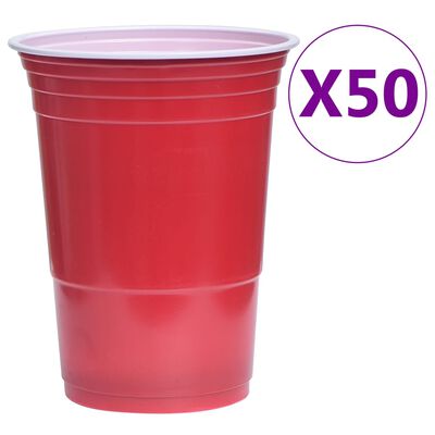 vidaXL Juego de Beer Pong plástico 0,5 L