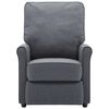 vidaXL Sillón de masaje de tela gris oscuro