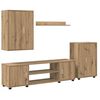 vidaXL Conjunto de mueble de TV 4 pcs Roble artesanal