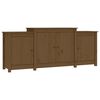 vidaXL Aparador de madera maciza de pino marr&oacute;n miel 164x37x68 cm