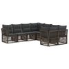 vidaXL Conjunto de sof&aacute;s de jard&iacute;n 8 uds. 8-N&uacute;mero de plazas Gris