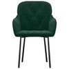 vidaXL Sillas de comedor 2 unidades terciopelo verde oscuro