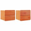 vidaXL Mesita de Noche con caj&oacute;n 2 pcs Marr&oacute;n 39 x 34 x 33 cm