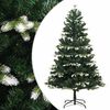 vidaXL &Aacute;rbol de Navidad artificial con bisagras y nieve flocada 120 cm