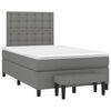 vidaXL Cama box spring con colch&oacute;n tela gris oscuro 120x200 cm