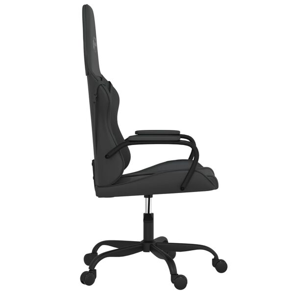 vidaXL Silla gaming cuero sint&eacute;tico negro