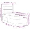 vidaXL Cama tipo Box Spring con colch&oacute;n Taup&eacute; 90 x 190 cm tela