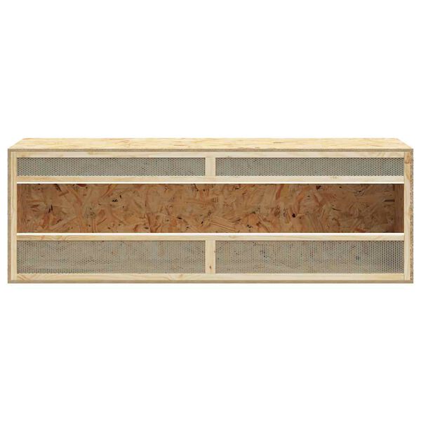 vidaXL Terrario de madera contrachapada 144x46x48 cm