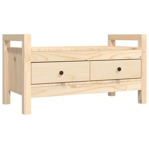 vidaXL Banco de recibidor madera maciza de pino 80x40x43 cm