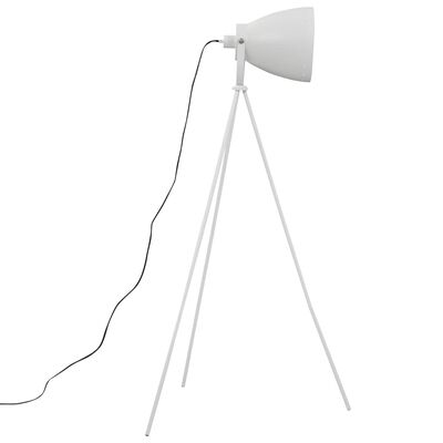 vidaXL Lámpara de trípode de pie metal blanco E27