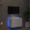vidaXL Mueble de TV de pared con luces LED blanco 60x35x41 cm