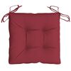 vidaXL Cojines silla de jard&iacute;n 2 uds tela Oxford rojo tinto 50x50x7 cm