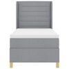 vidaXL Cama tipo Box Spring con tiras LED Gris Claro 100 x 200 cm tela