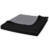 Colcha acolchada a doble cara negro gris 220x240 cm