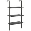 vidaXL Estanter&iacute;a inclinada de 3 niveles negro 64x35x120,5 cm