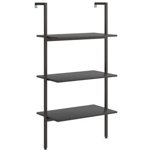 vidaXL Estanter&iacute;a inclinada de 3 niveles negro 64x35x120,5 cm