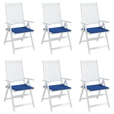 vidaXL Cojines de silla de jardín 6 uds tela Oxford azul 50x50x3 cm