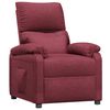 vidaXL Sill&oacute;n reclinable de tela rojo tinto