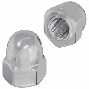 vidaXL Tuercas Acorn Hexagonales 2 pcs Plateado m8 Metal