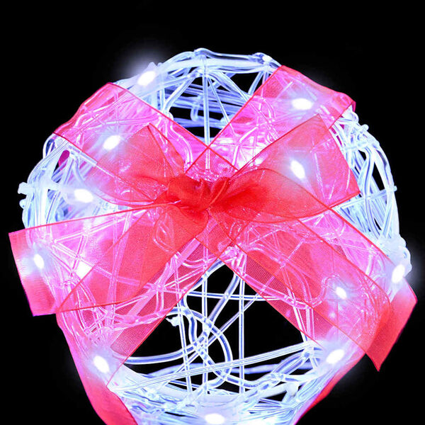 vidaXL Decoración de Caja de Regalo 3 pcs frío 20 x 20 x 21 cm