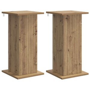 vidaXL Soporte de plantas 2 uds. Roble artisan 30,5 x 30 x 60,5 cm