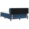 vidaXL Cama tipo Box Spring con colch&oacute;n Azul 140 x 200 cm tela