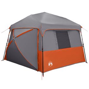 vidaXL Tienda Instant&aacute;nea ALTA Gris y naranja 458 x 458 x 230 cm Acero