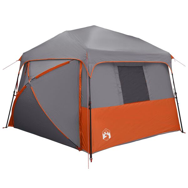 vidaXL Tienda Instant&aacute;nea ALTA Gris y naranja 458 x 458 x 230 cm Acero