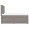 vidaXL Cama box spring con colch&oacute;n tela gris taupe 160x200 cm