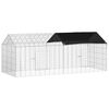 vidaXL Jaula para conejos Plateado 200 x 78 x 78 cm Acero Galvanizado