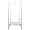 vidaXL Estructura de cama con dosel metal blanco 100x200 cm