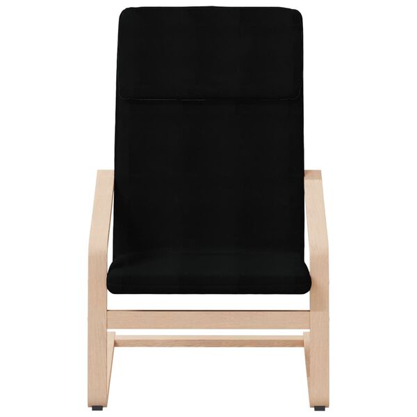 vidaXL Sill&oacute;n de relax con taburete tela negro