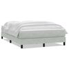 vidaXL Cama box spring con colch&oacute;n terciopelo gris claro 160x220 cm