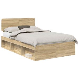 vidaXL Estructura de cama Sonoma 120 x 200 cm Madera de pino macizo