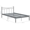 vidaXL Estructura de cama sin colch&oacute;n metal gris 120x200 cm