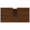 vidaXL Armario de ba&ntilde;o madera contrachapada marr&oacute;n roble 65x33x60 cm