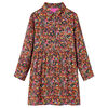 vidaXL Vestido infantil de manga larga multicolor 128