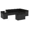vidaXL Set de sof&aacute;s de jard&iacute;n 12 piezas cojines rat&aacute;n sint&eacute;tico negro