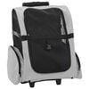 vidaXL Carrito para mascotas 3 en 1, dise&ntilde;o gris, 48 x 32 x (57-106) cm, tela Oxford