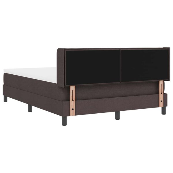 vidaXL Cama tipo Box Spring Marr&oacute;n Oscuro 200 x 140 cm Poli&eacute;ster