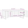 vidaXL Mesa de centro madera maciza de mango negra 100x54x40 cm