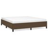 vidaXL Cama sin colch&oacute;n de tela marr&oacute;n oscuro 180x200 cm