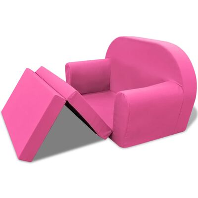 vidaXL Sillón flip-out para niños rosa