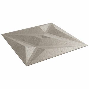 vidaXL Paneles de pared 12 uds. 50 x 50 cm Bet&oacute;n Estrella Espuma XPS